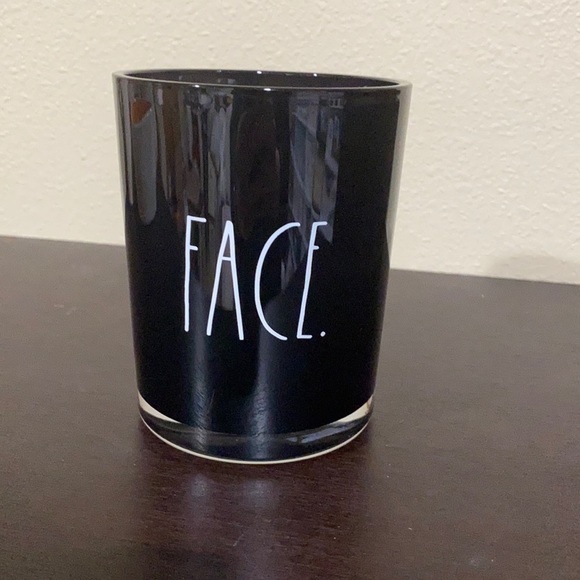 New Rae Dunn FACE glass storage cup - Picture 1 of 5